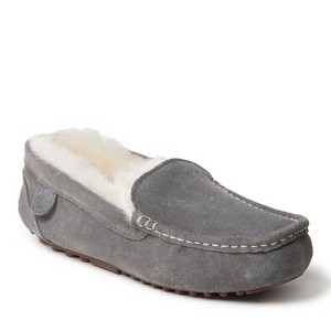 Fireside By Dearfoams Women's Mel Genuine Shearling Moccasin Slipper - 1 of 4
