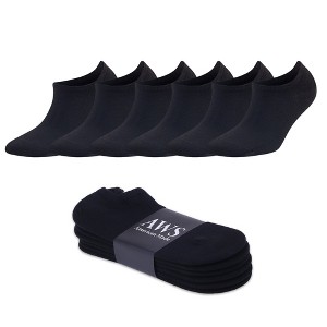 6 Pairs Men's Bamboo No Show Sneaker Socks Ultra Soft Moisture-Wicking Size 8-11.5 - 1 of 4