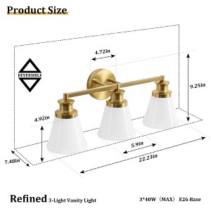 KAISITE Modern Vanity Light with Opal Glass Shade - 1 of 4