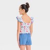 Girls' Stitch Smock Tank Top - The Disney Collection by Cat & Jack™ Cream - 2 of 3