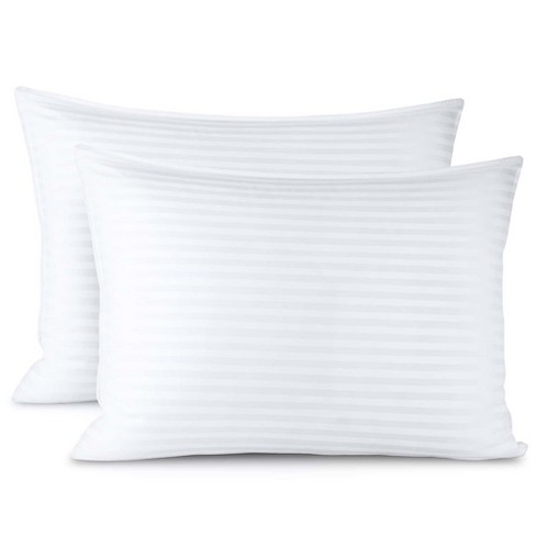 Nestl Set of 2 Soft and Fluffy Down Alternative Pillow , 100% Cotton Pillow with Polyester Fiber Filling - image 1 of 4