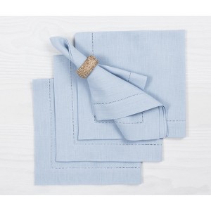 Solino Home Linen Classic Hemstitch Dinner Napkins - 1 of 4