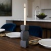 Modern Ceramic Candle Holder - Contemporary Ceramic Pillar & Taper Holder for Home & Office Decor - 3 of 4