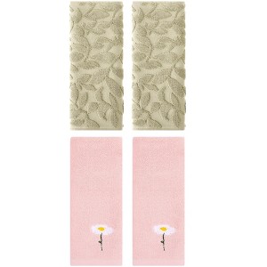 REGALWOVEN 4 Pcs Bathroom,Kitchen Cotton Soft Absorbent Cotton Hand Towels - 1 of 4