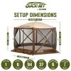 Clam Quick-Set Escape 11.5'x11.5' 6 Sided Portable Pop-Up Outdoor Camping Gazebo Screen Tent with Ground Stakes and Carry Bag - Brown - 2 of 4