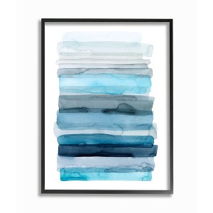 Stupell Industries Water Inspired Blue Grey Ombre Abstract Lines - 1 of 4