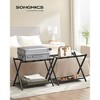 SONGMICS Luggage Rack with Fabric Storage Shelf Suitcasa Stand for Guest Room Bedroom Folding - 2 of 4