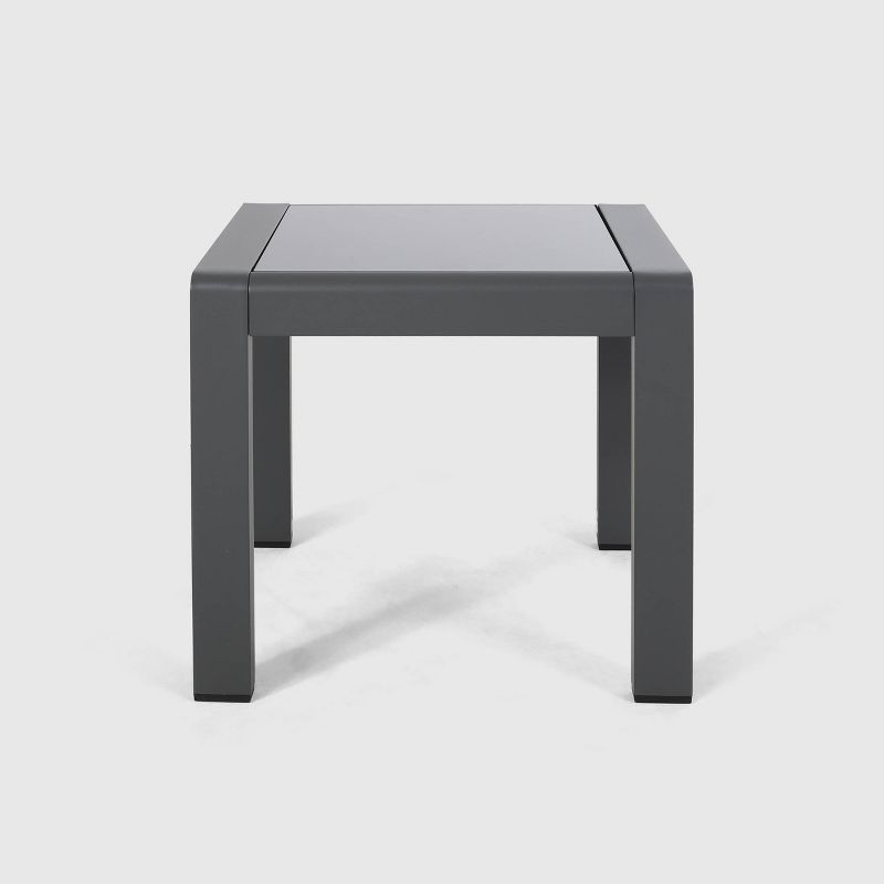 Cape Coral Aluminum Patio Side Table Gray - Christopher Knight Home, 1 of 6