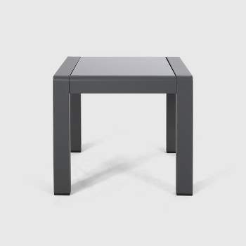 Cape Coral Aluminum Patio Side Table Gray - Christopher Knight Home