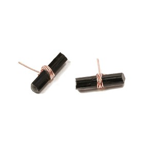 Large Black Tourmaline Bar Studs - 1 of 4