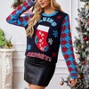 KOJOOIN Ugly Christmas Sweaters for Women Cute Fuzzy Funny Wintertime and Holiday Parties Knitted Pullover Sweater - 3 of 4