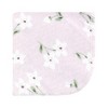 Hudson Baby Infant Girl Flannel Cotton Washcloths, Purple Dainty Floral 10 Pack, One Size - 3 of 4
