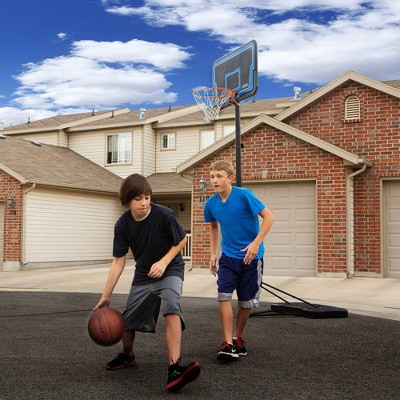 44" Black and Blue Acrylic Portable Basketball Hoop