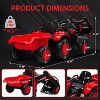 12V 3 in 1 Kids Ride on Excavator & Tractor with Detachable Trailer, Kids Electric Vehicles with Remote Control, LED Lights, Music - 3 of 4
