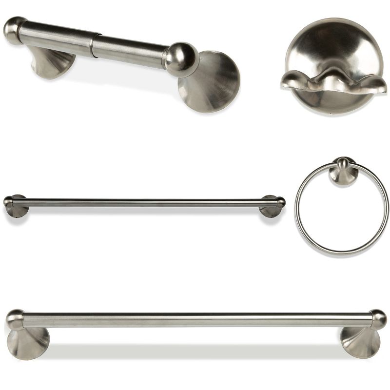 Dorence Bathroom Hardware Accessory Set - 5 Piece - Silver, 1 of 4