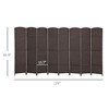 Folding Room Divider Screen 8 Panel 5.6 ' Tall Privacy Screen Freestanding Room Partition for Home Office - 3 of 4