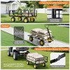 Cart - Heavy-Duty Folding Patio Cart with 10" Multi-Terrain Tires | 500-lb Capacity, 4 Removable Mesh Sides, 180° Swivel Handle for Kitchen, Patio - 4 of 4