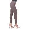 Rekucci Women's Pull-On Slim Ankle Pants with Faux Snaps – Stretch Comfort Waistband & Chic Office Style - Mocha, 2 - 2 of 4