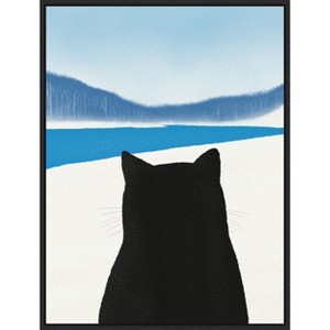 Amanti Art Car Fur Portrait by Little Dean Framed Canvas Wall Art - 1 of 4