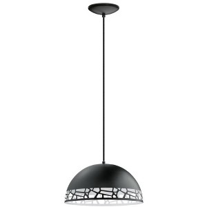 Eglo Lighting Savignano 1 - Light Pendant in  Matte Black/White - 1 of 2