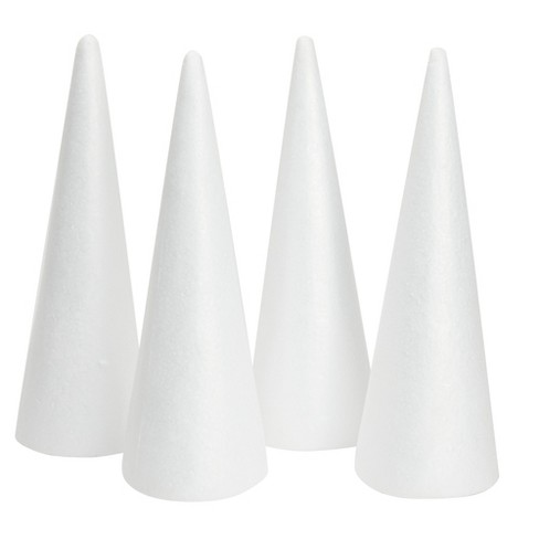 Amosfun White Foam Cones Arts And Crafts Cone Shaped Foams Craft