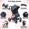 2 in1 Baby Stroller, High Landscape Infant Stroller - 2 of 4