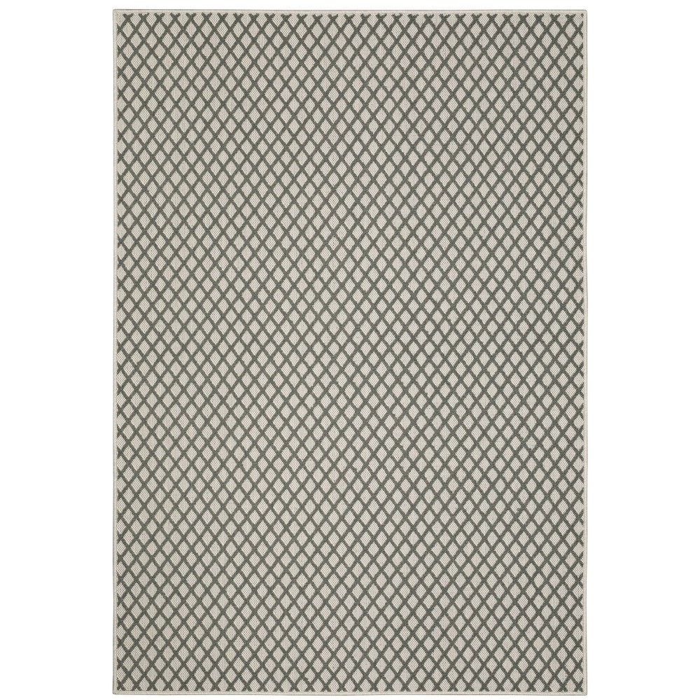 Photos - Area Rug 7'10"x10' Trinity Casual Diamond Lattice Patio  Beige/Gray - Capti