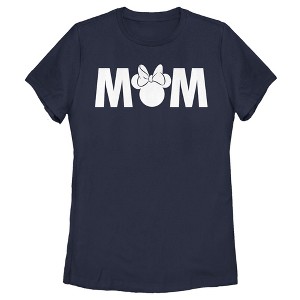 Women's Mickey & Friends Mother's Day Minnie Mouse Mom Navy T-Shirt - 1 of 4