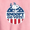 Boys' - Peanuts - Snoopy Go Vote Graphic Long Sleeve Fleece Sweatshirt - 2 of 4