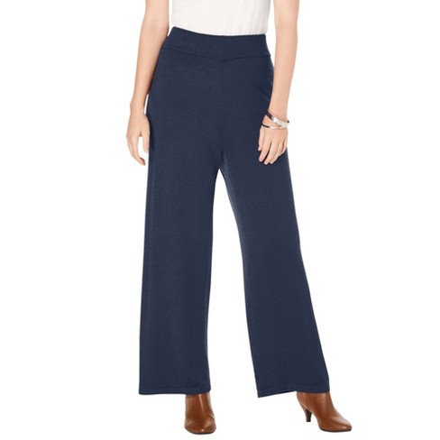 Jessica London Women's Plus Size Wide Leg Pant, 26/28 - Navy : Target