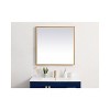 Elegant Lighting Pier 27x36 inch LED Mirror with Adjustable Color Temperature 3000K/4200K/6400K in Brass - 2 of 4
