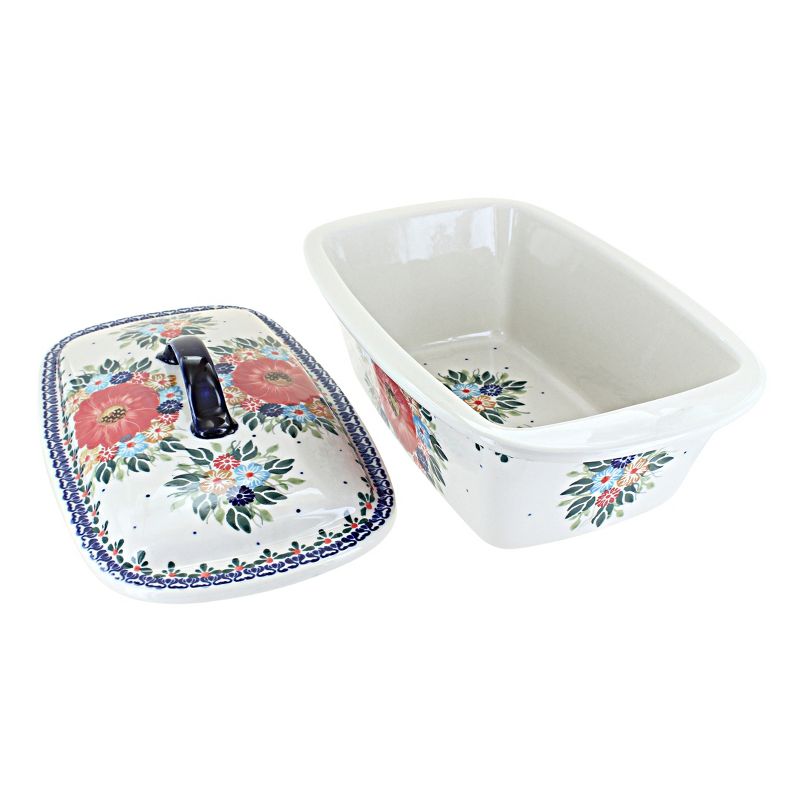 Blue Rose Polish Pottery A464 Andy Casserole with Lid, 2 of 3