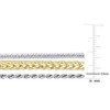 EVERLY JEWELRY | 2-Tone Sterling Silver 3 Piece Bracelet Set Herringbone, Rope and Foxtail - 2 of 4