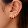 Inerney Gold Huggie Hoop Earrings Set for Women, Dainty Small Sterling Silver Earring Stacks Hypoallergenic Jewelry for Multiple Piercings - 3 of 4