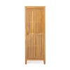 62'' Tall Acacia Wood Outdoor Storage Cabinet with Slatted Doors and Adjustable Shelves for Garden Tools or Poolside Use-Cuddlewood - 3 of 4