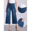 Allegra K Women's Casual High Waist Cropped Denim Pants - 2 of 4