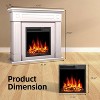 ZAFRO 43 Inch Electric Fireplace with Mantel Wooden Surround Firebox TV Stand,FreeStanding Electric Fireplace Heater Entertainment Center - 4 of 4