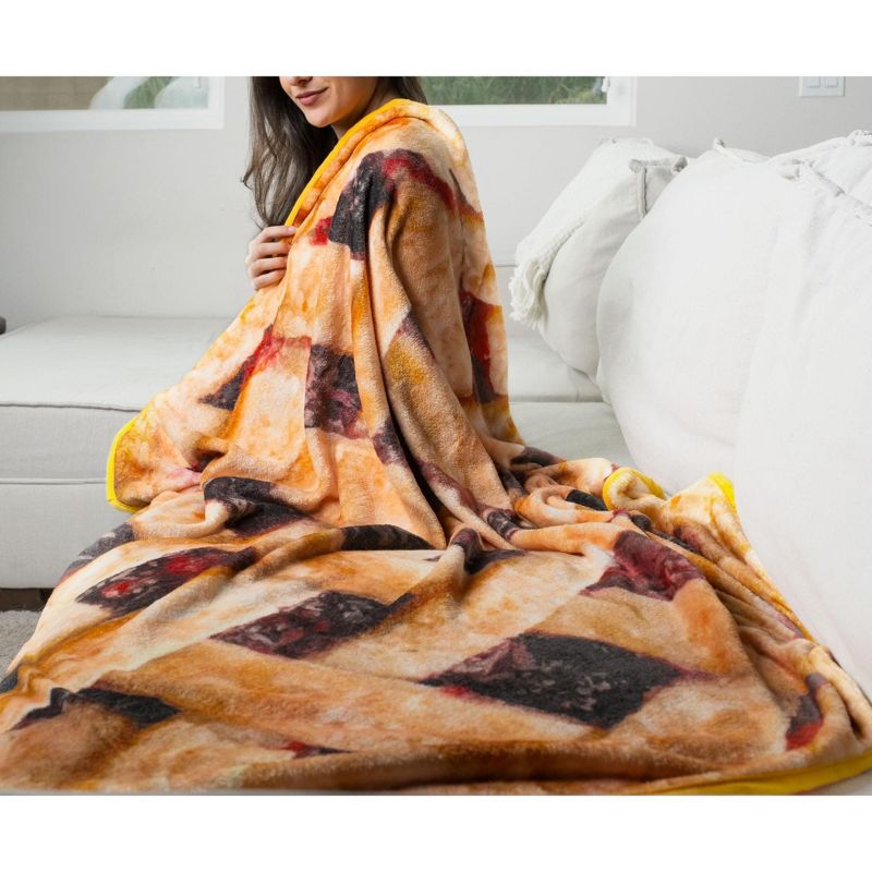 Toynk Cherry Pie Round Fleece Throw Blanket | 60 Inches, 4 of 7