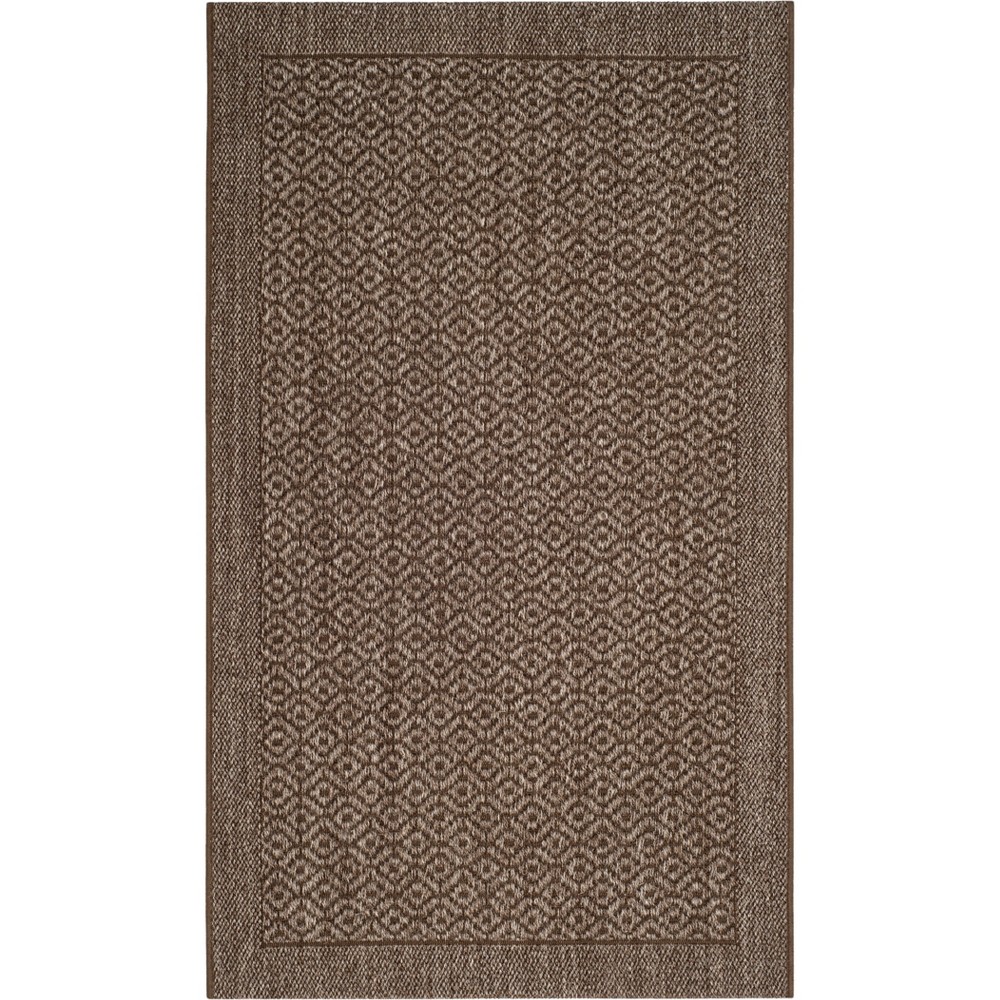3'x5' Geometric Loomed Accent Rug Dark Brown - Safavieh