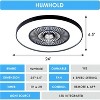 HUMHOLD 24 Inch Smart Modern Ceiling Fan with Lights and Remote/APP Control - 3 of 4