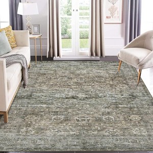 Acekool 6x9 Washable Vintage Rug – Non-Slip Low-Pile Carpet for Living Room & Bedroom - 1 of 4