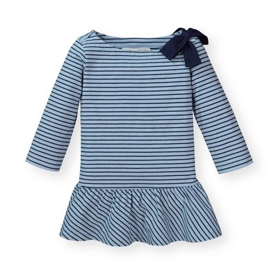 Hope & Henry Girls' Organic Cotton Peplum Knit Top With Bow, Infant ...