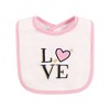 Hudson Baby Infant Girl Cotton Bibs 7pk, Love, One Size - 2 of 4