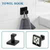 Itopfox 4 Piece Bathroom Hardware Set Matte Black Includes 16 Inch Towel Bar Toilet Paper Holder Towel Ring Robe Hook Stainless Steel - 2 of 4
