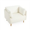39" Modern Accent Chair, Upholstered Comfy Reading Armchair, Single Seat Sofa Chair With Pillow, Lounge Chair for Living Room Bedroom Balcony - 3 of 4