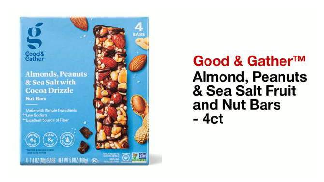 Almond, Peanuts &#38; Sea Salt Nut Bars - 4ct - Good &#38; Gather&#8482;, 2 of 5, play video
