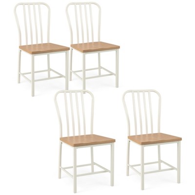 Tangkula Dining Chair Set Of 4 Armless Spindle Back Kitchen Chairs W ...