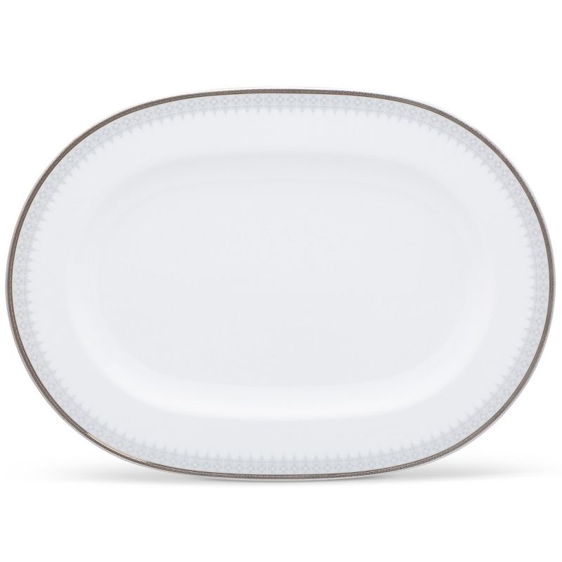 Noritake Silver Colonnade Large Oval Platter, 1 of 5