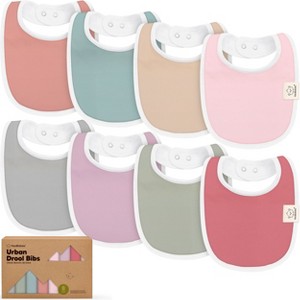 KeaBabies 8pk Organic Baby Bibs for Boy, Baby Drool Bib for Baby Boys and Girls, Newborn Teething Bibs - 1 of 4