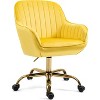 Acekool 360° Swivel Velvet Office Chair, High Back, Adjustable Height, Padded Armrests, Modern Desk Chair - 2 of 4
